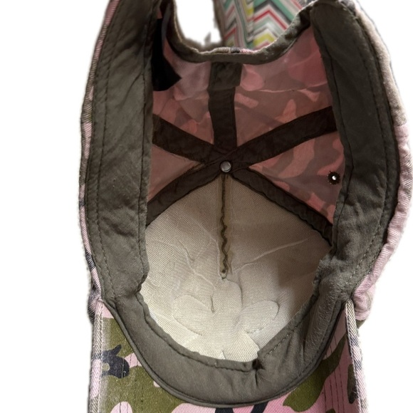 Embellished Rhinestone Bling Camouflage Cap, OSFA, Velcro back, preowned - Picture 9 of 9